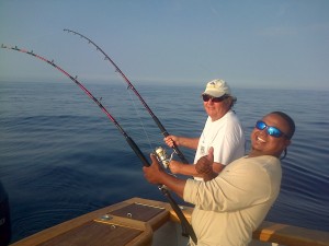 tio jaime and captain chico fighting marlin.